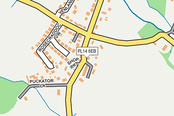 PL14 6EB map - OS OpenMap – Local (Ordnance Survey)