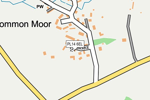 PL14 6EL map - OS OpenMap – Local (Ordnance Survey)