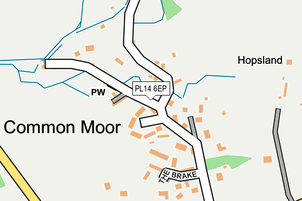 PL14 6EP map - OS OpenMap – Local (Ordnance Survey)