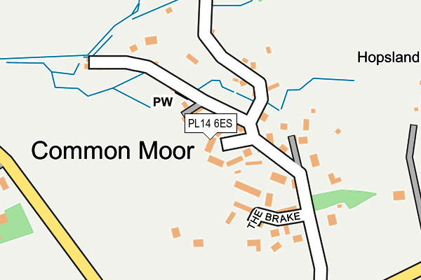 PL14 6ES map - OS OpenMap – Local (Ordnance Survey)