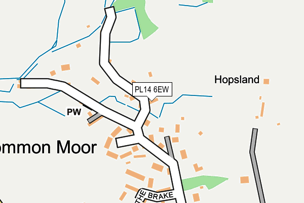 PL14 6EW map - OS OpenMap – Local (Ordnance Survey)