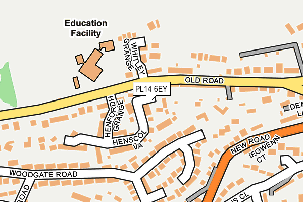 PL14 6EY map - OS OpenMap – Local (Ordnance Survey)