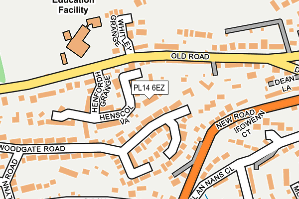 PL14 6EZ map - OS OpenMap – Local (Ordnance Survey)