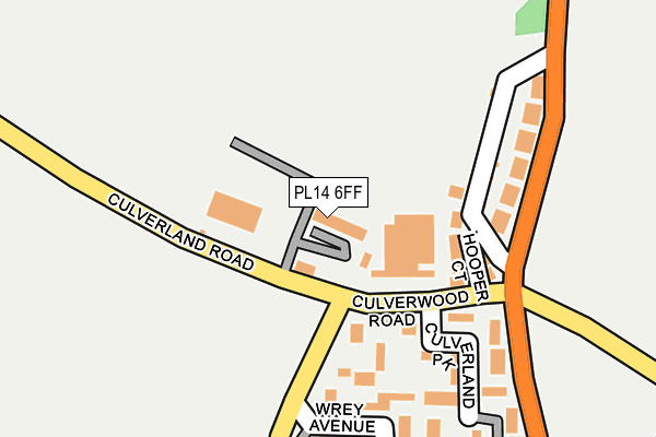 PL14 6FF map - OS OpenMap – Local (Ordnance Survey)