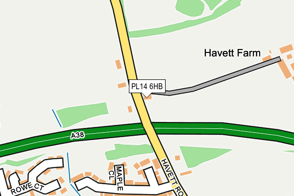 PL14 6HB map - OS OpenMap – Local (Ordnance Survey)