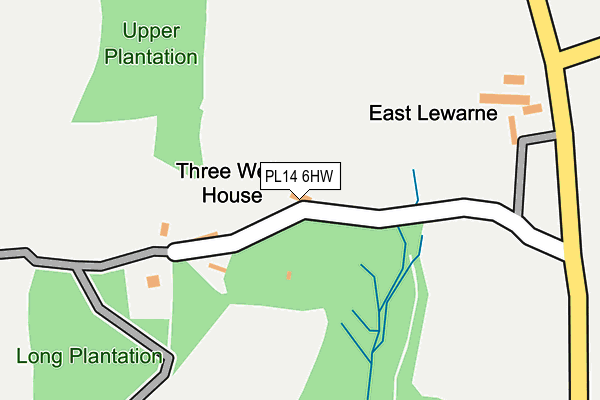 PL14 6HW map - OS OpenMap – Local (Ordnance Survey)