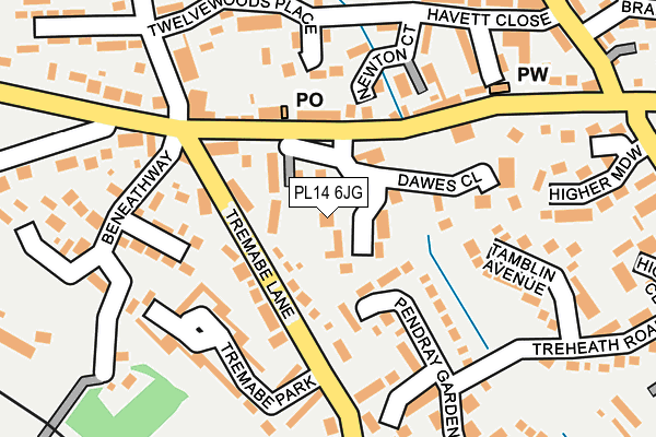 PL14 6JG map - OS OpenMap – Local (Ordnance Survey)