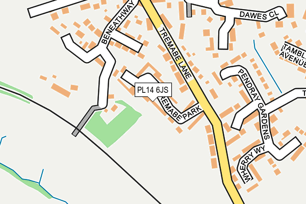 PL14 6JS map - OS OpenMap – Local (Ordnance Survey)
