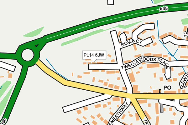 PL14 6JW map - OS OpenMap – Local (Ordnance Survey)