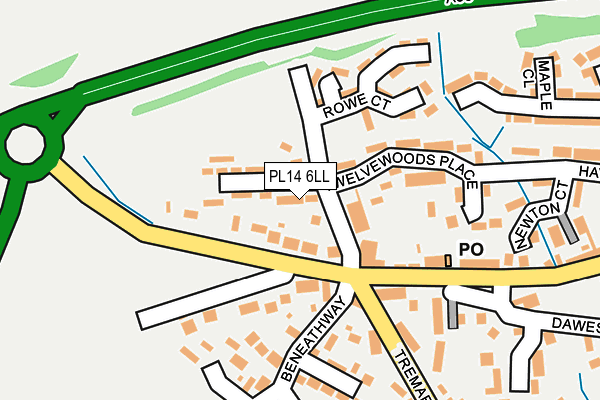 PL14 6LL map - OS OpenMap – Local (Ordnance Survey)