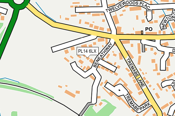 PL14 6LX map - OS OpenMap – Local (Ordnance Survey)