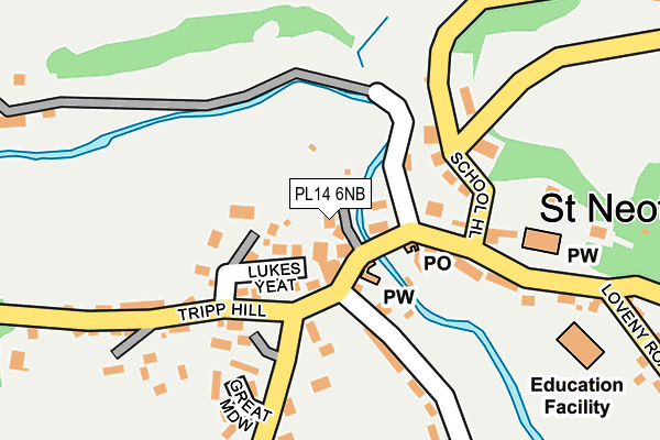 PL14 6NB map - OS OpenMap – Local (Ordnance Survey)