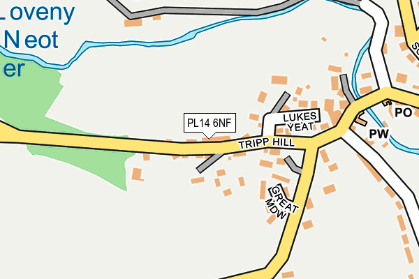 PL14 6NF map - OS OpenMap – Local (Ordnance Survey)