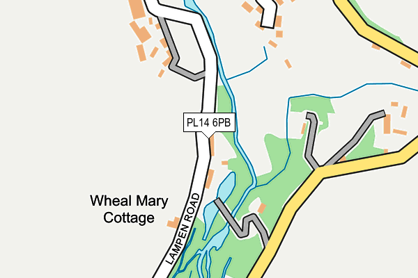 PL14 6PB map - OS OpenMap – Local (Ordnance Survey)