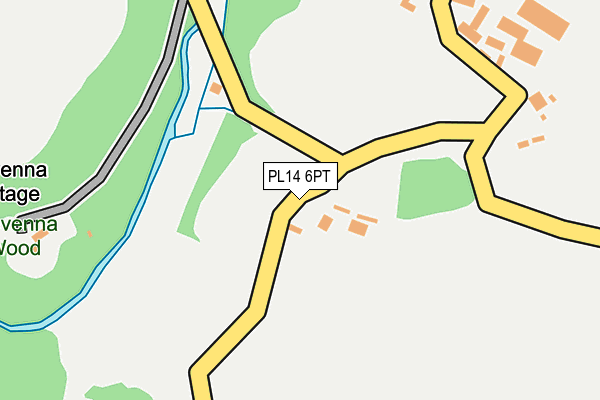 PL14 6PT map - OS OpenMap – Local (Ordnance Survey)