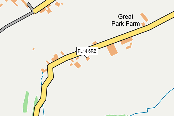 PL14 6RB map - OS OpenMap – Local (Ordnance Survey)