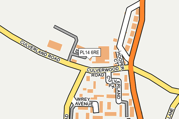 PL14 6RE map - OS OpenMap – Local (Ordnance Survey)