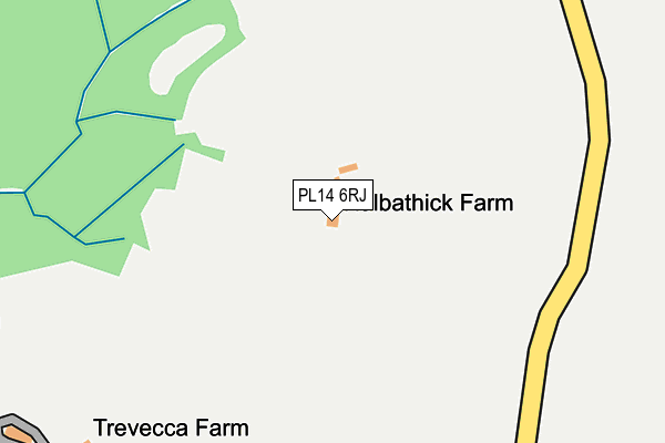 PL14 6RJ map - OS OpenMap – Local (Ordnance Survey)