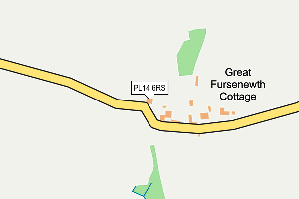 PL14 6RS map - OS OpenMap – Local (Ordnance Survey)