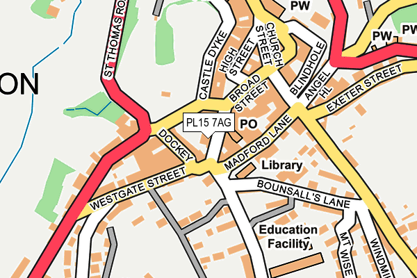 PL15 7AG map - OS OpenMap – Local (Ordnance Survey)