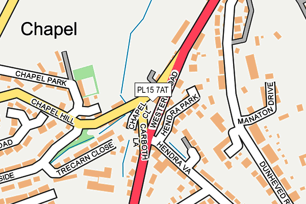 PL15 7AT map - OS OpenMap – Local (Ordnance Survey)