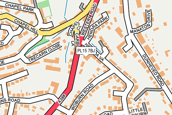 PL15 7BJ map - OS OpenMap – Local (Ordnance Survey)