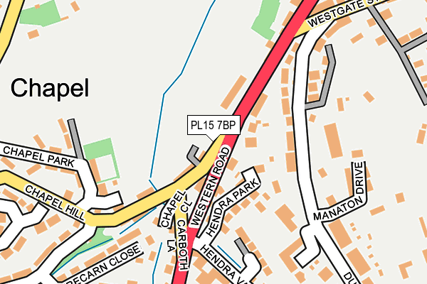 PL15 7BP map - OS OpenMap – Local (Ordnance Survey)