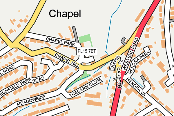 PL15 7BT map - OS OpenMap – Local (Ordnance Survey)