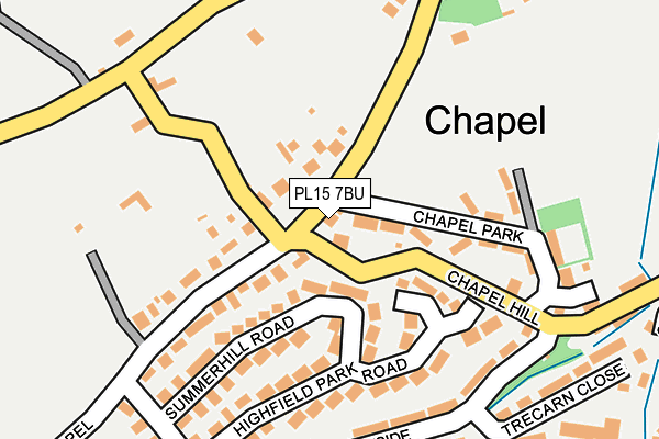 PL15 7BU map - OS OpenMap – Local (Ordnance Survey)