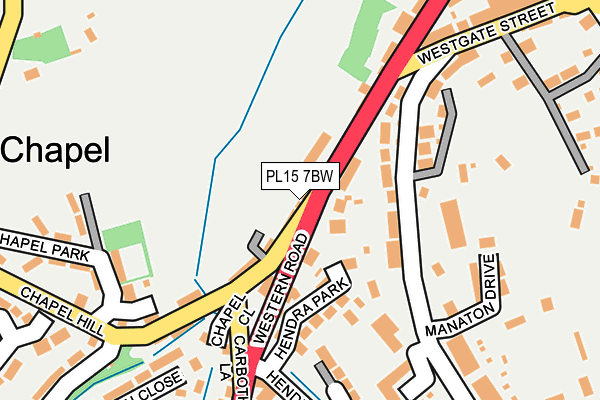 PL15 7BW map - OS OpenMap – Local (Ordnance Survey)