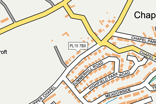 PL15 7BX map - OS OpenMap – Local (Ordnance Survey)