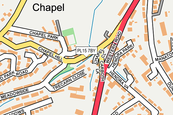 PL15 7BY map - OS OpenMap – Local (Ordnance Survey)