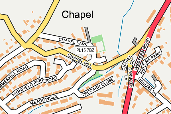 PL15 7BZ map - OS OpenMap – Local (Ordnance Survey)