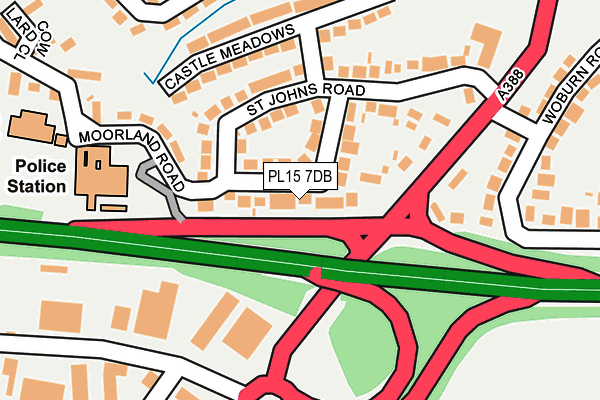 PL15 7DB map - OS OpenMap – Local (Ordnance Survey)