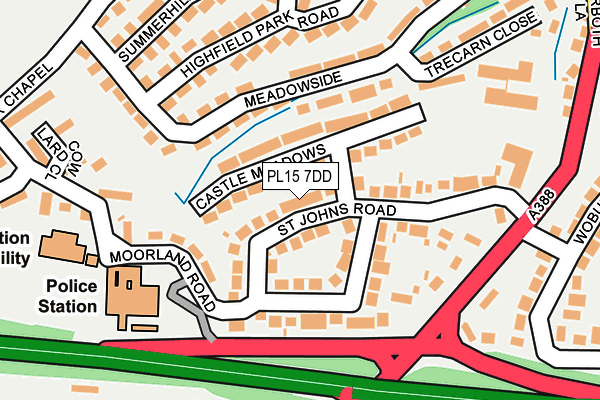 PL15 7DD map - OS OpenMap – Local (Ordnance Survey)