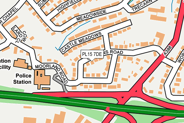 PL15 7DE map - OS OpenMap – Local (Ordnance Survey)