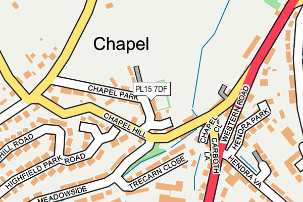 PL15 7DF map - OS OpenMap – Local (Ordnance Survey)