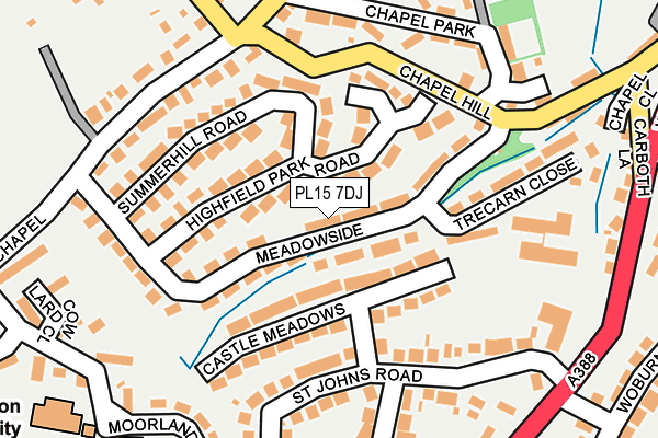 PL15 7DJ map - OS OpenMap – Local (Ordnance Survey)