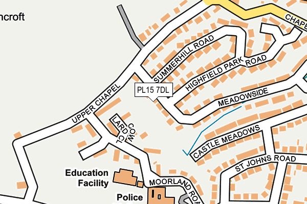 PL15 7DL map - OS OpenMap – Local (Ordnance Survey)