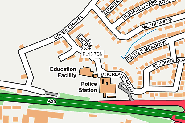 PL15 7DN map - OS OpenMap – Local (Ordnance Survey)