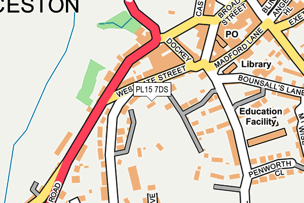 PL15 7DS map - OS OpenMap – Local (Ordnance Survey)