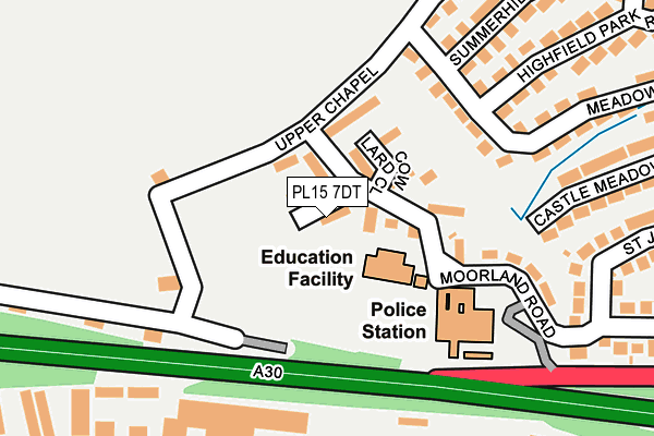 PL15 7DT map - OS OpenMap – Local (Ordnance Survey)