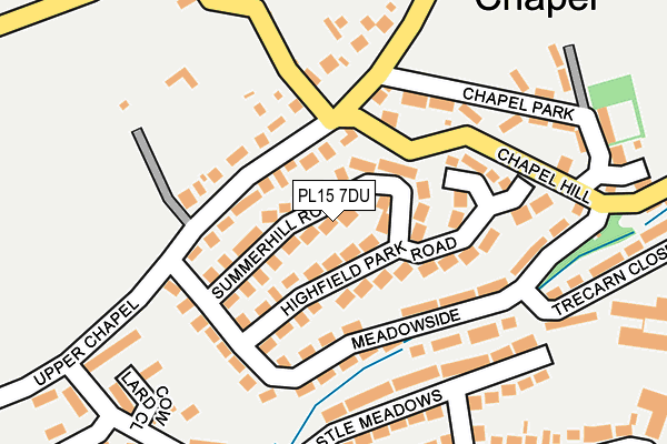 PL15 7DU map - OS OpenMap – Local (Ordnance Survey)