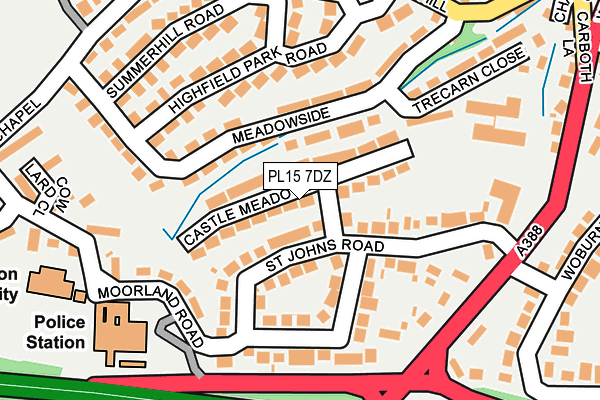 PL15 7DZ map - OS OpenMap – Local (Ordnance Survey)