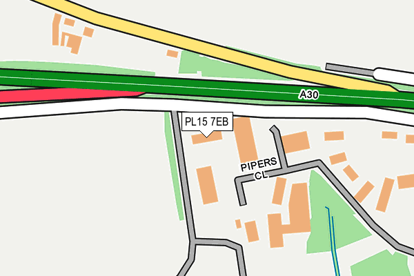 PL15 7EB map - OS OpenMap – Local (Ordnance Survey)