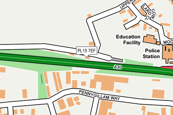 PL15 7EF map - OS OpenMap – Local (Ordnance Survey)