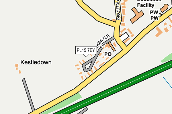 PL15 7EY map - OS OpenMap – Local (Ordnance Survey)