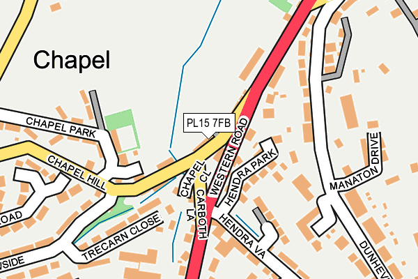 PL15 7FB map - OS OpenMap – Local (Ordnance Survey)