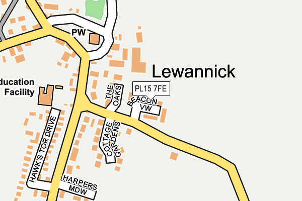 PL15 7FE map - OS OpenMap – Local (Ordnance Survey)