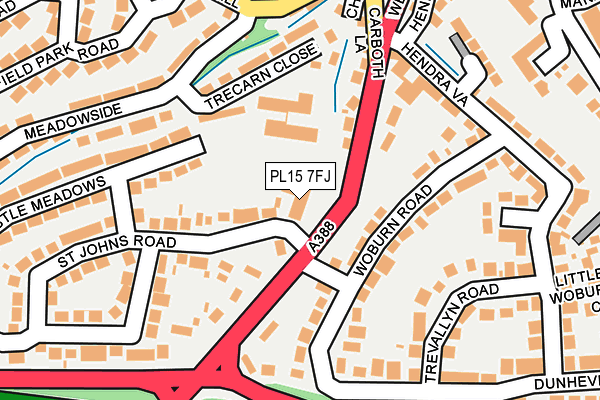 PL15 7FJ map - OS OpenMap – Local (Ordnance Survey)